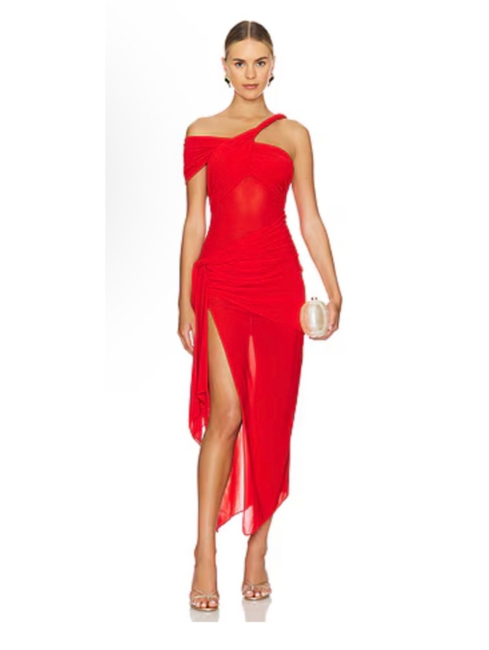 Ronny Kobo red viper dress medium $438